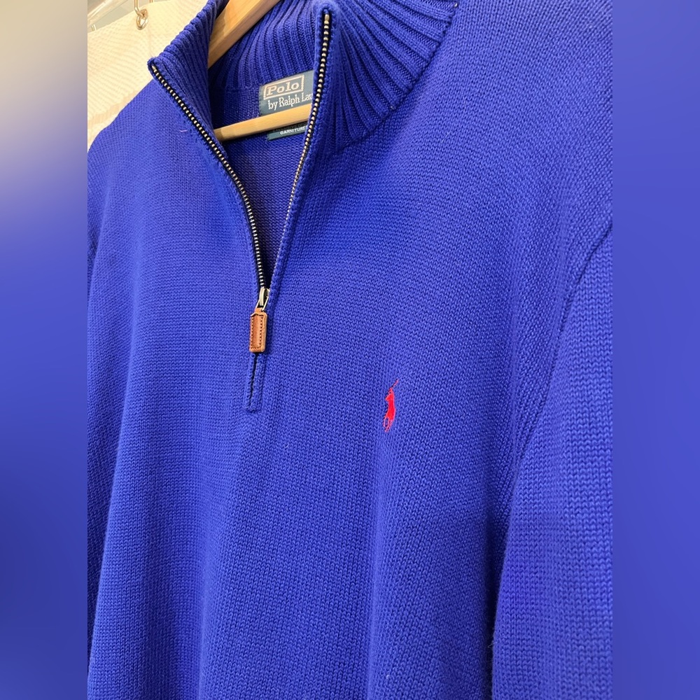 Men’s 3/4 Zip Sweater Polo by Ralph Lauren great condition - like new.